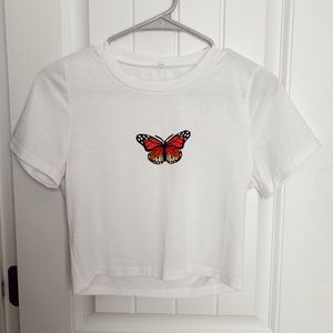 shein butterfly tee